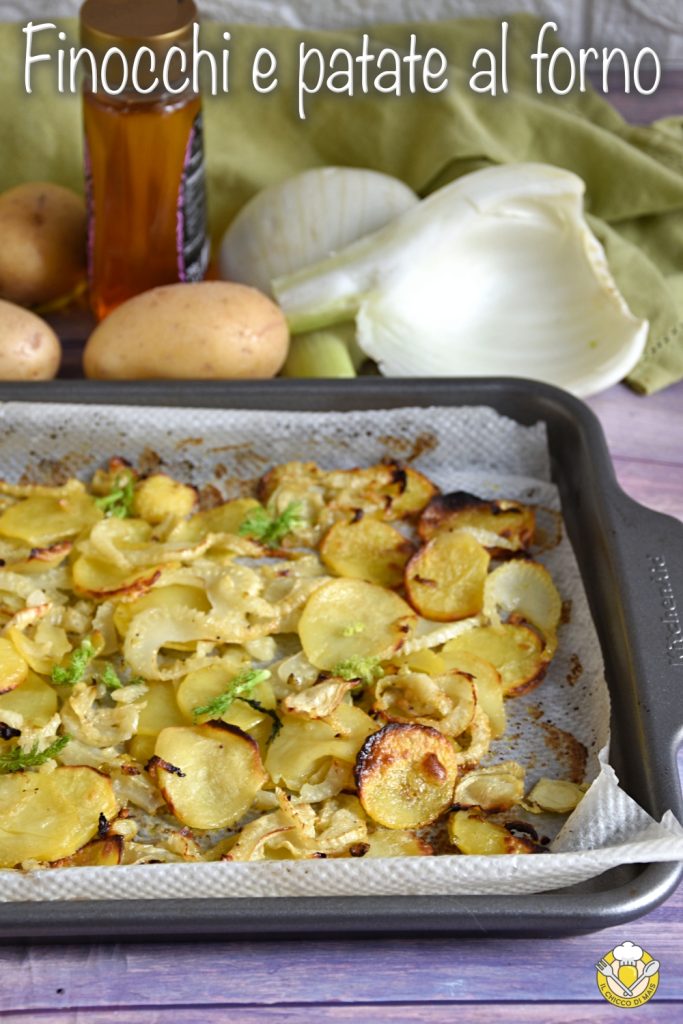 v_ baked fennel and potatoes recipe with mustard and honey light side dish with sweet and sour note caramelized the chicco di mais