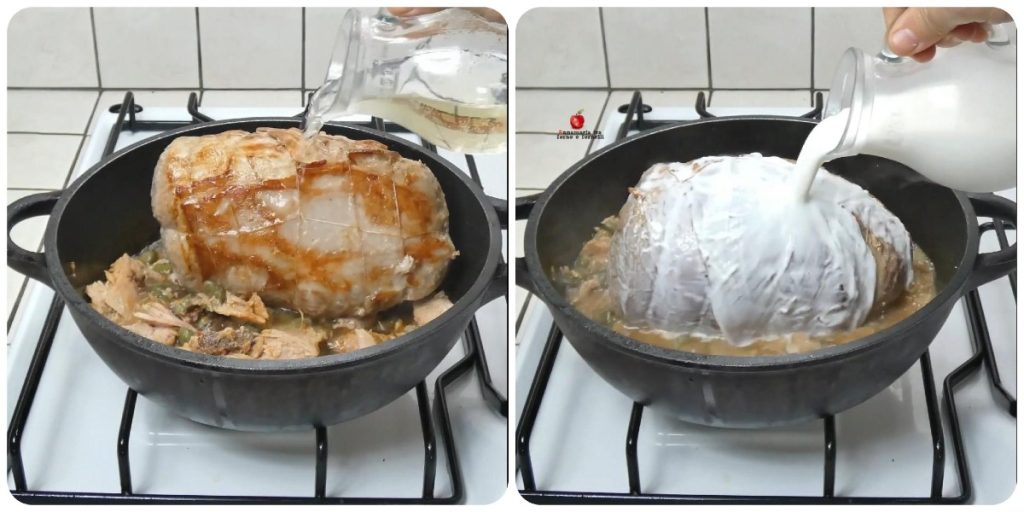 veal with tuna sauce and mayonnaise collage