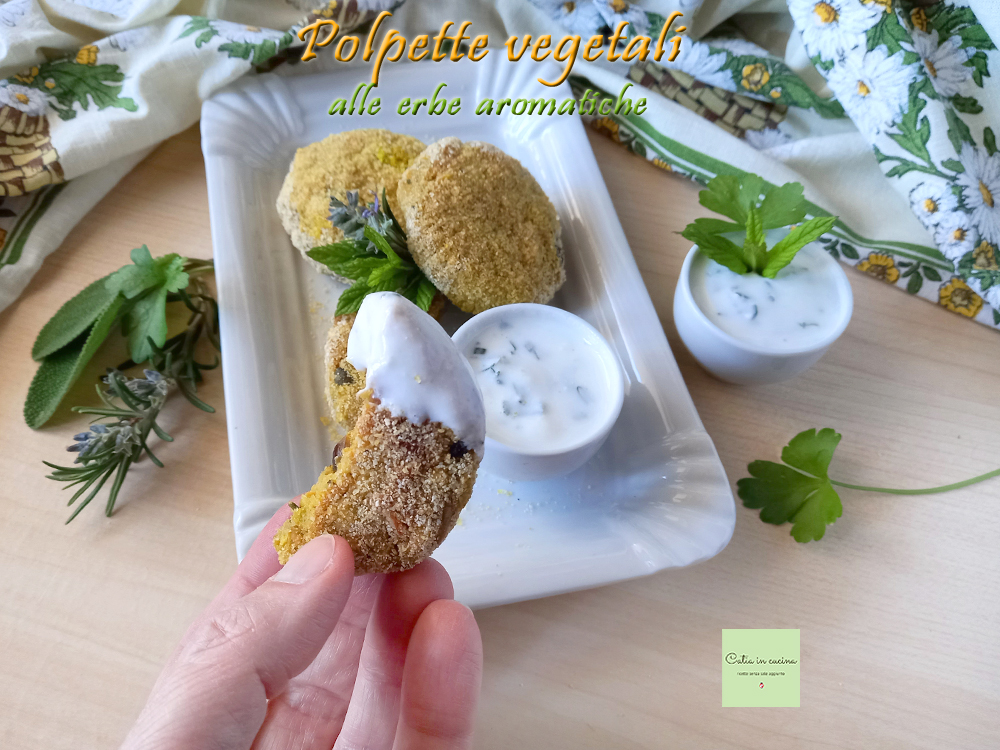 vegetable meatballs with fresh herbs