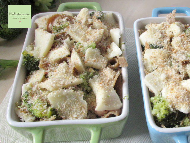 whole spelt pasta with broccoli and taleggio-to be cooked