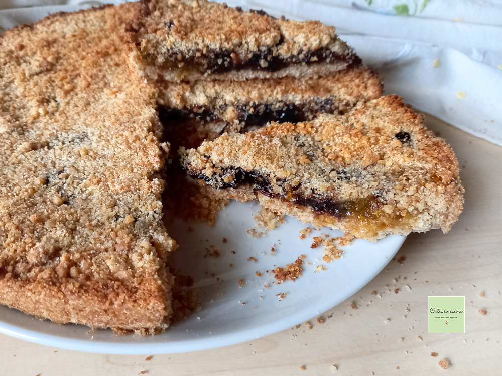 whole wheat crumble cake with dual flavor filling preview