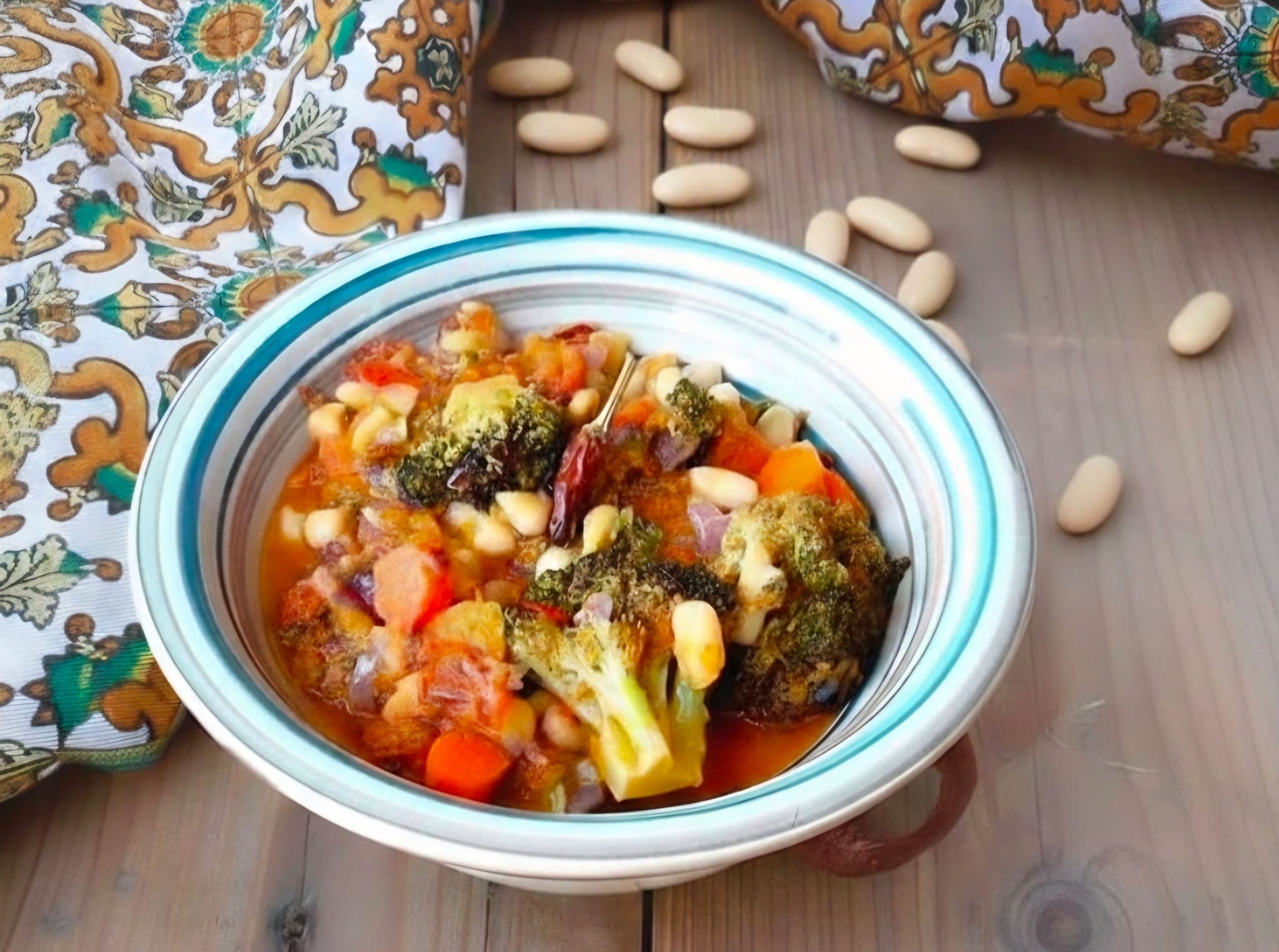 Cannellini Bean Minestrone and Broccoli Soup