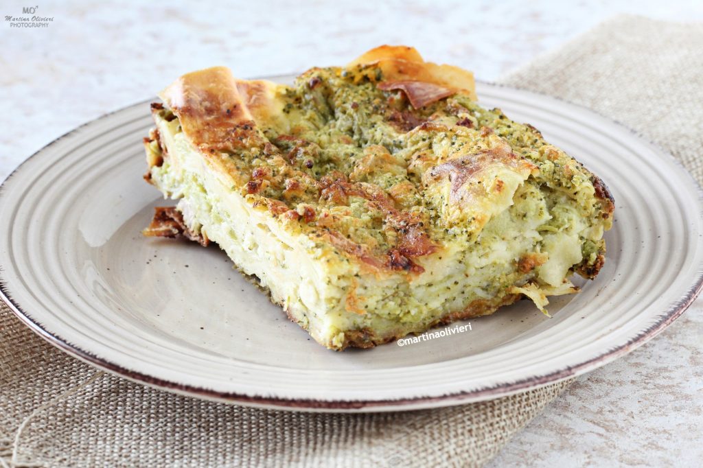 Broccoli and sausage lasagna