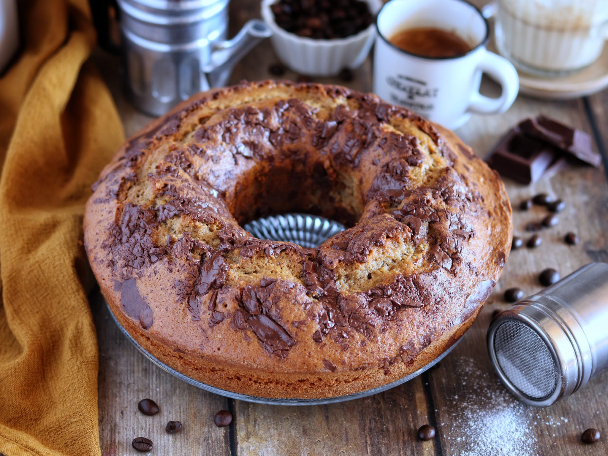 Coffee and Cocoa Marble Bundt Cake