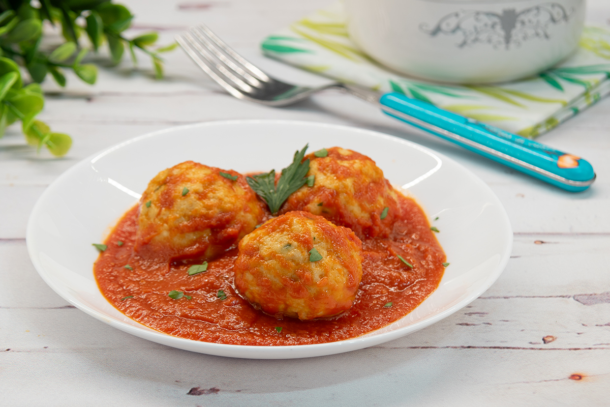 Cod Meatballs in Tomato Sauce