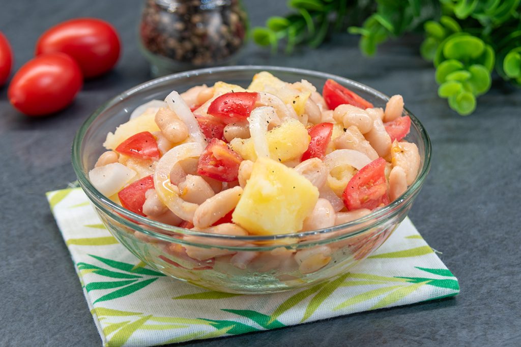 Potato Salad with Beans and Cherry Tomatoes