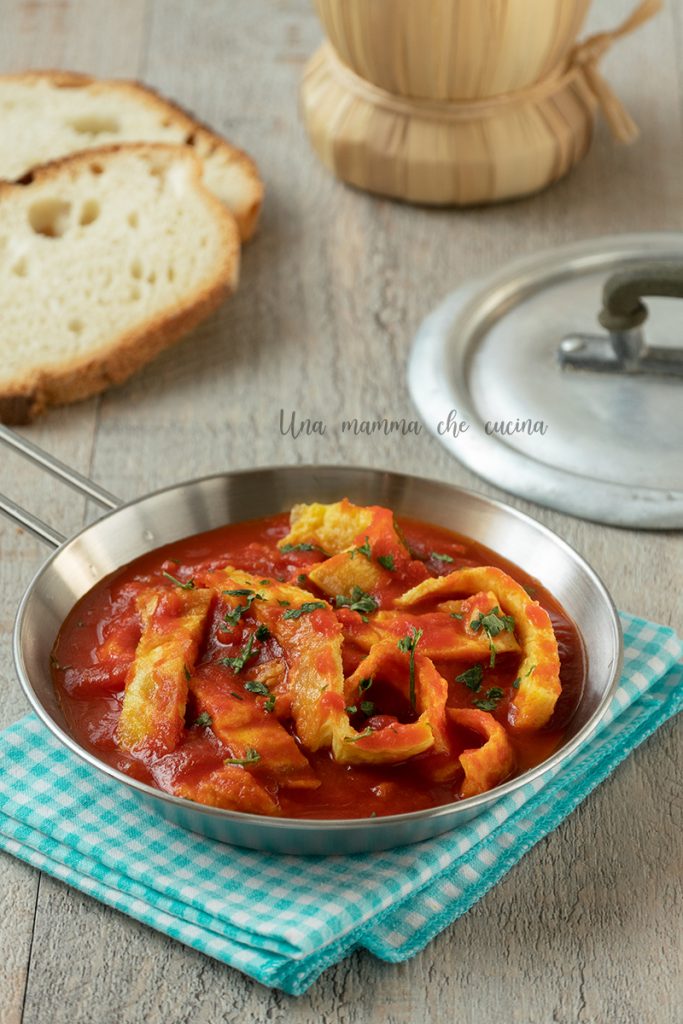 Eggs in Tripe - Fake Tripe in Tomato Sauce