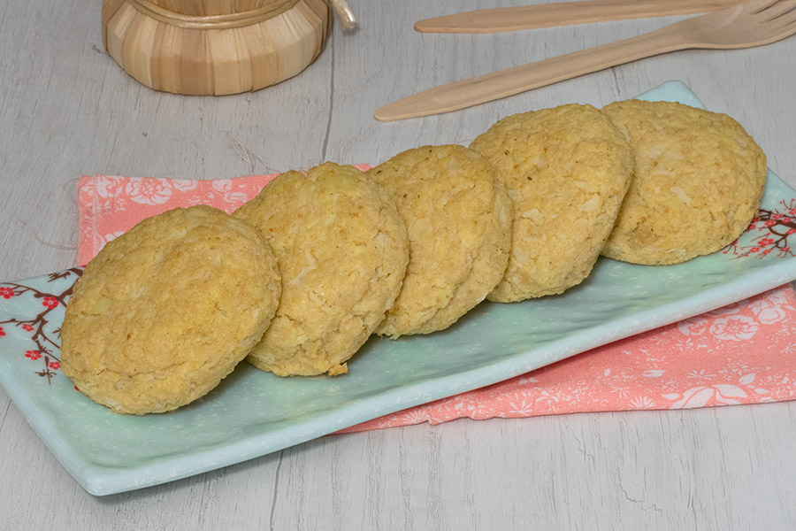 Cauliflower Patties Stuffed with Scamorza