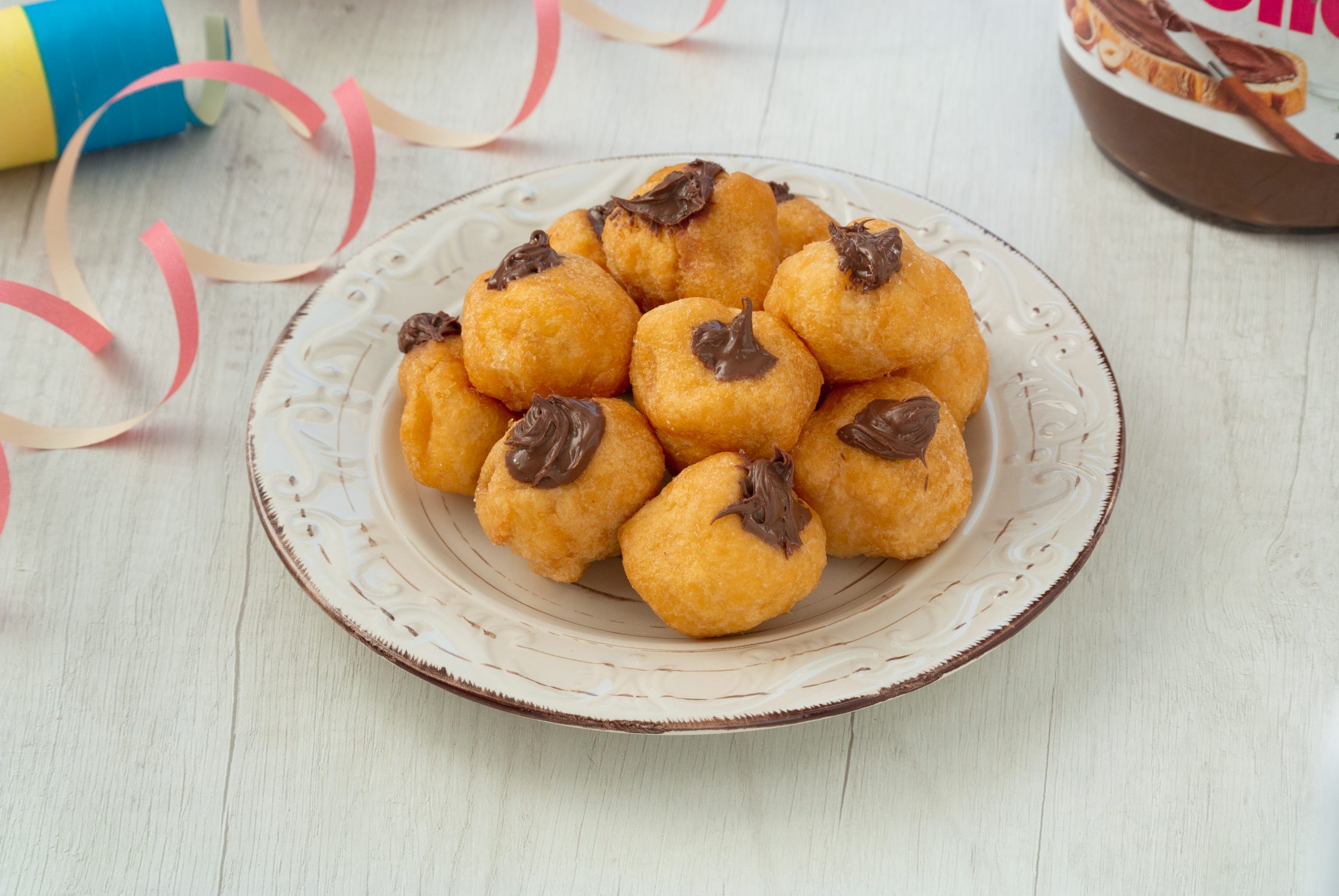 Carnival Tortelli Filled with Nutella