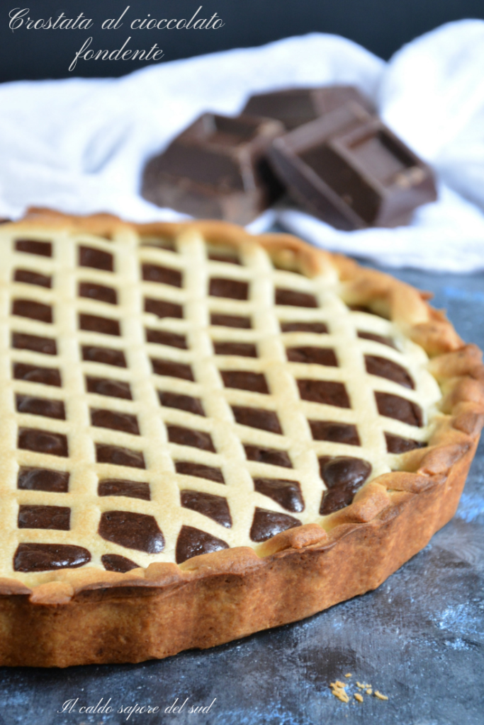 Dark chocolate tart with a delicate, crumbly shortcrust pastry