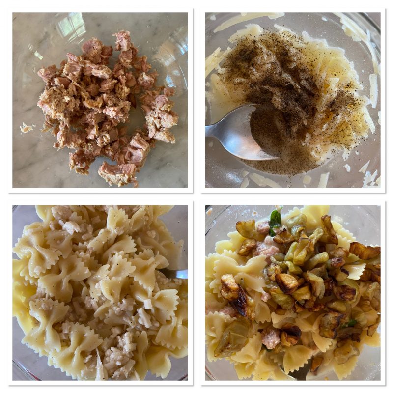 Creamy and delicate tuna and eggplant pasta