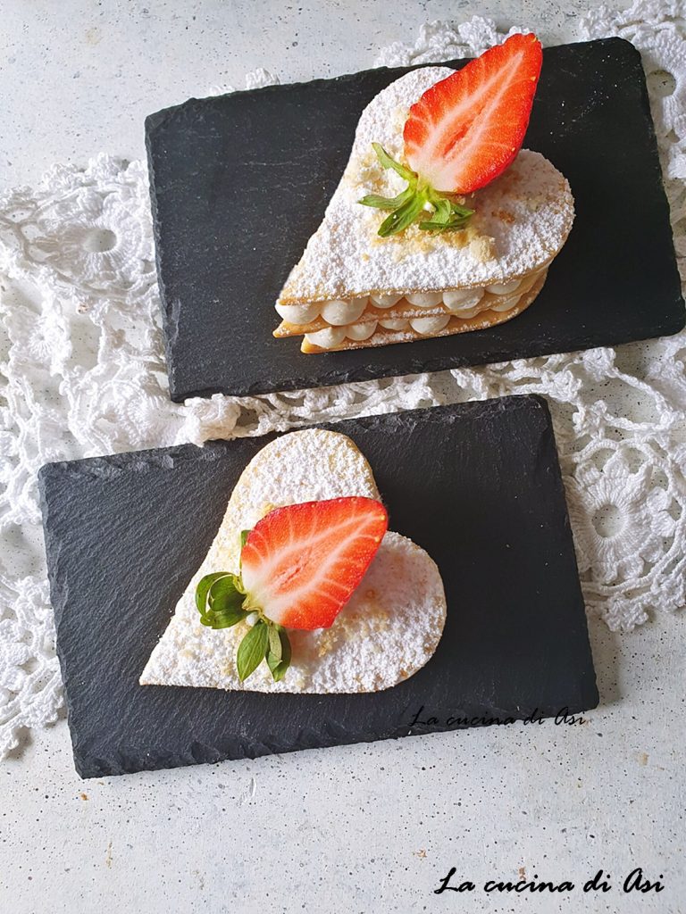 Heart-Shaped Puff Pastry Mille-Feuille