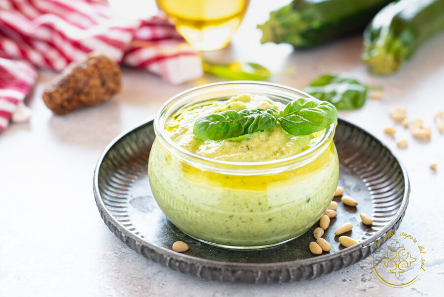 Zucchini Pesto with Cooked Zucchini