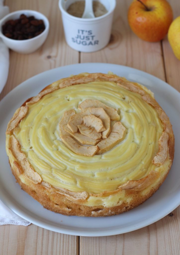 apple cake and custard without butter