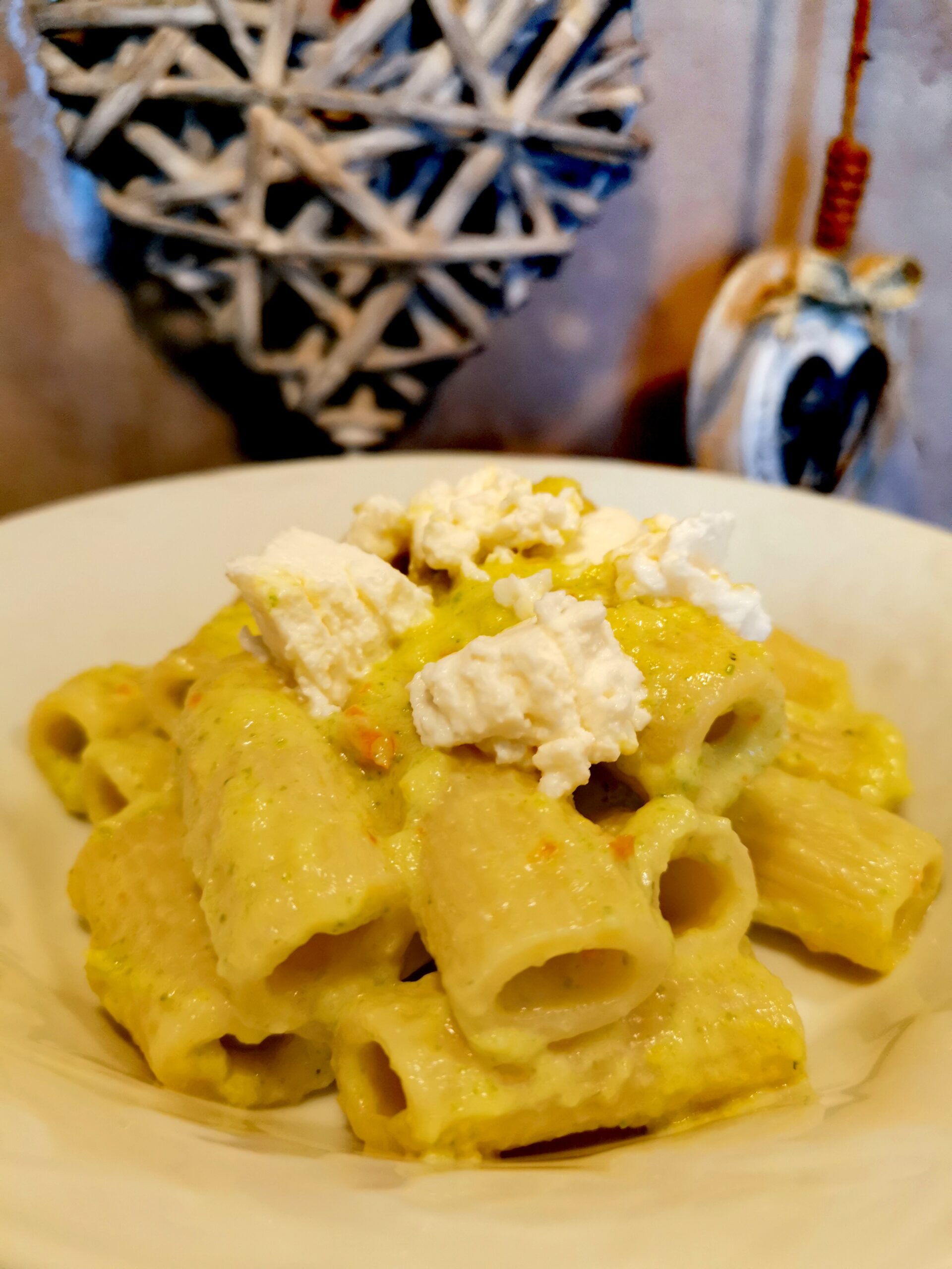 Pasta with Ricotta, Zucchini, and Pepper Cream