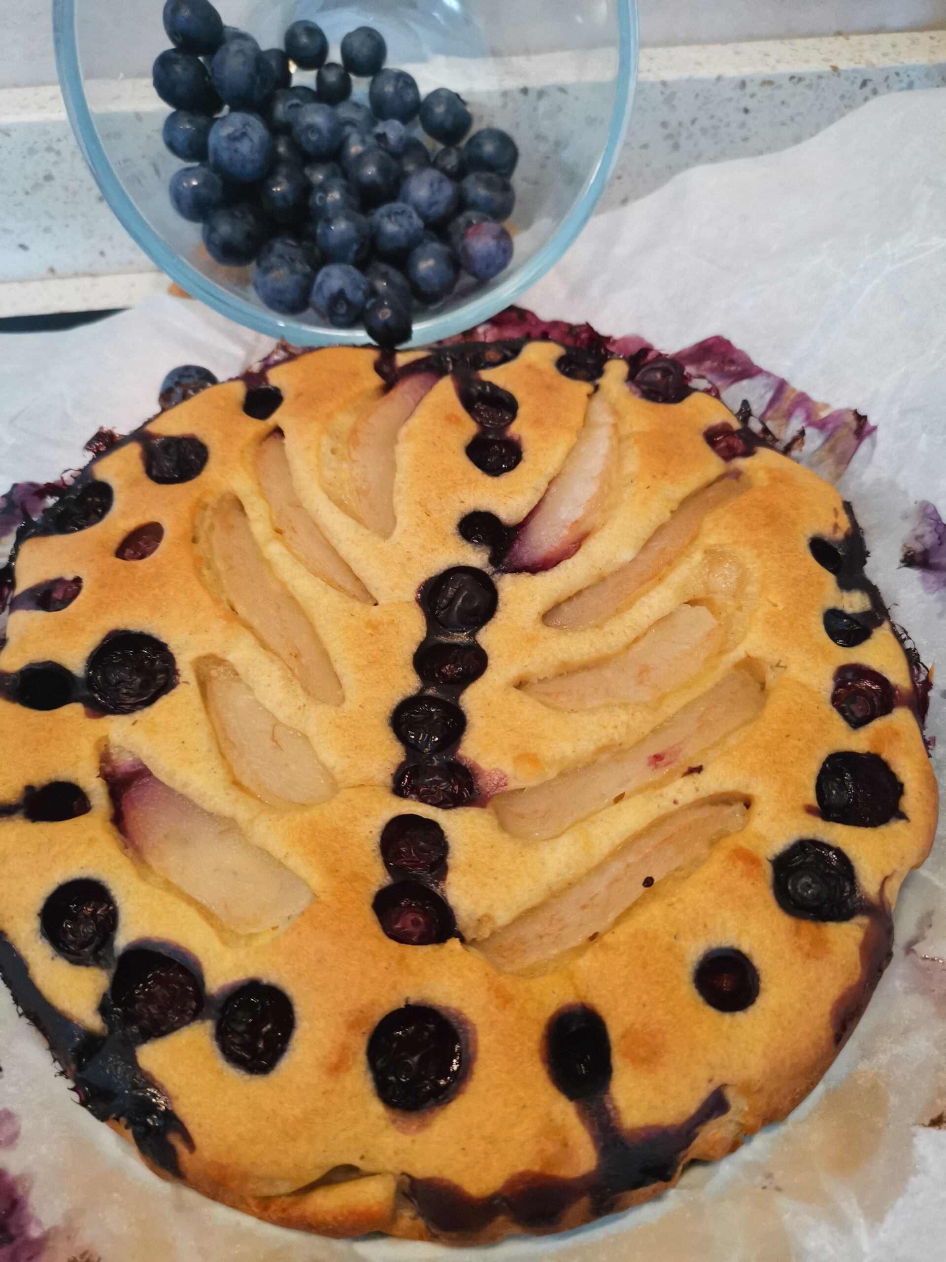 Pear and Blueberry Cake