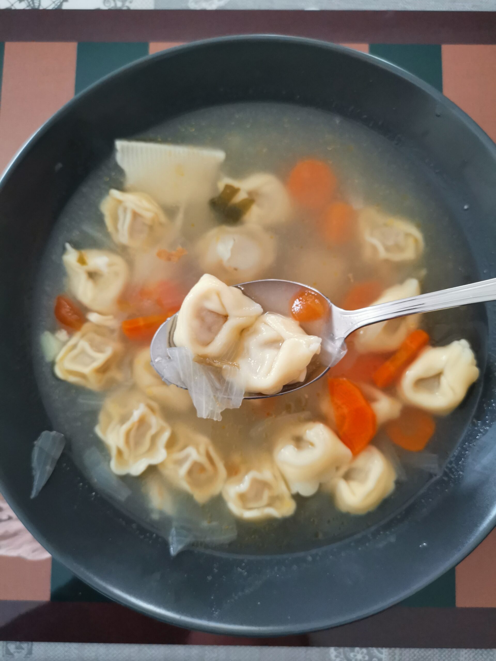 Tortellini in Chicken Broth
