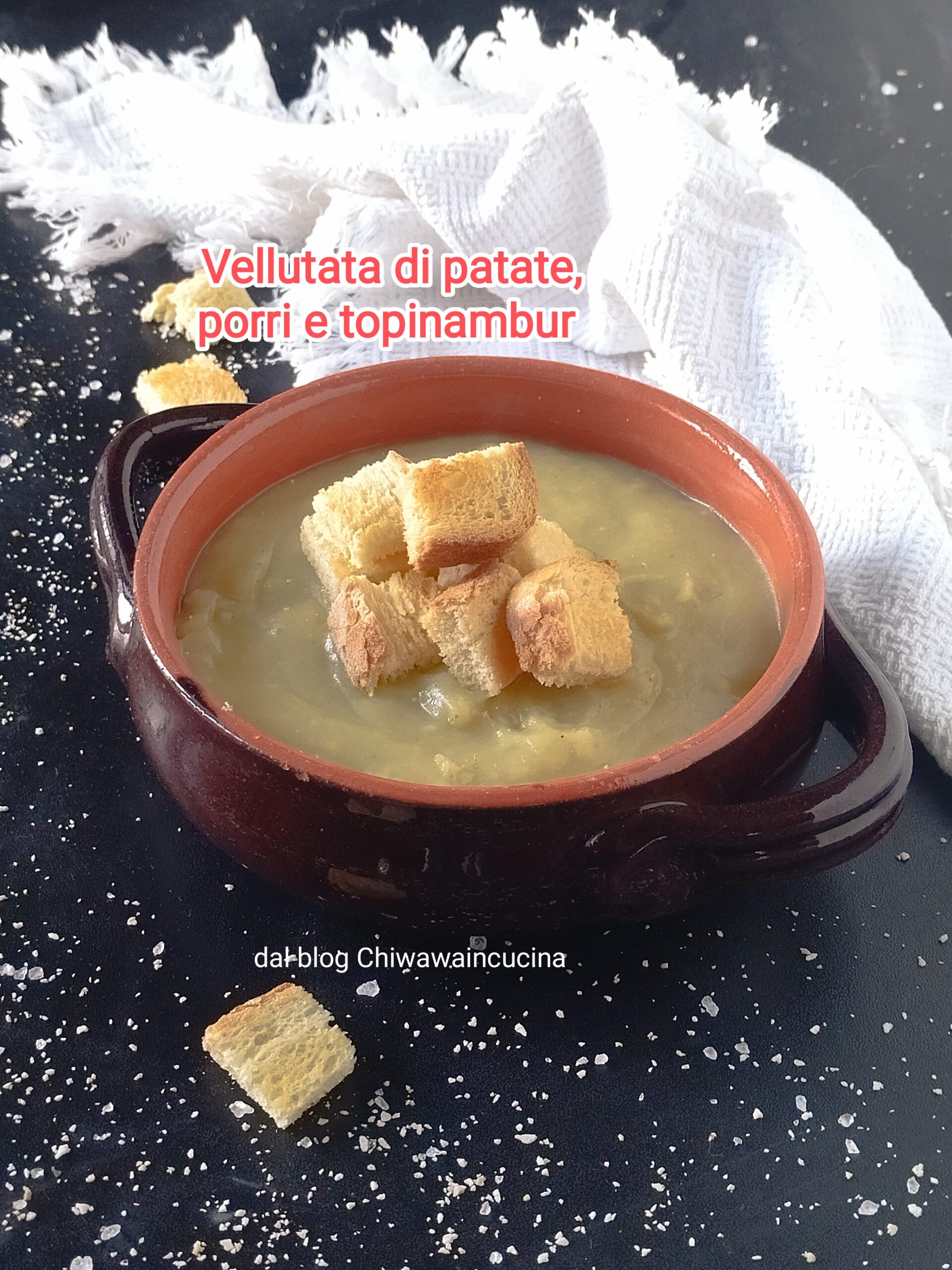 Cream of Potatoes, Leeks, and Jerusalem Artichokes