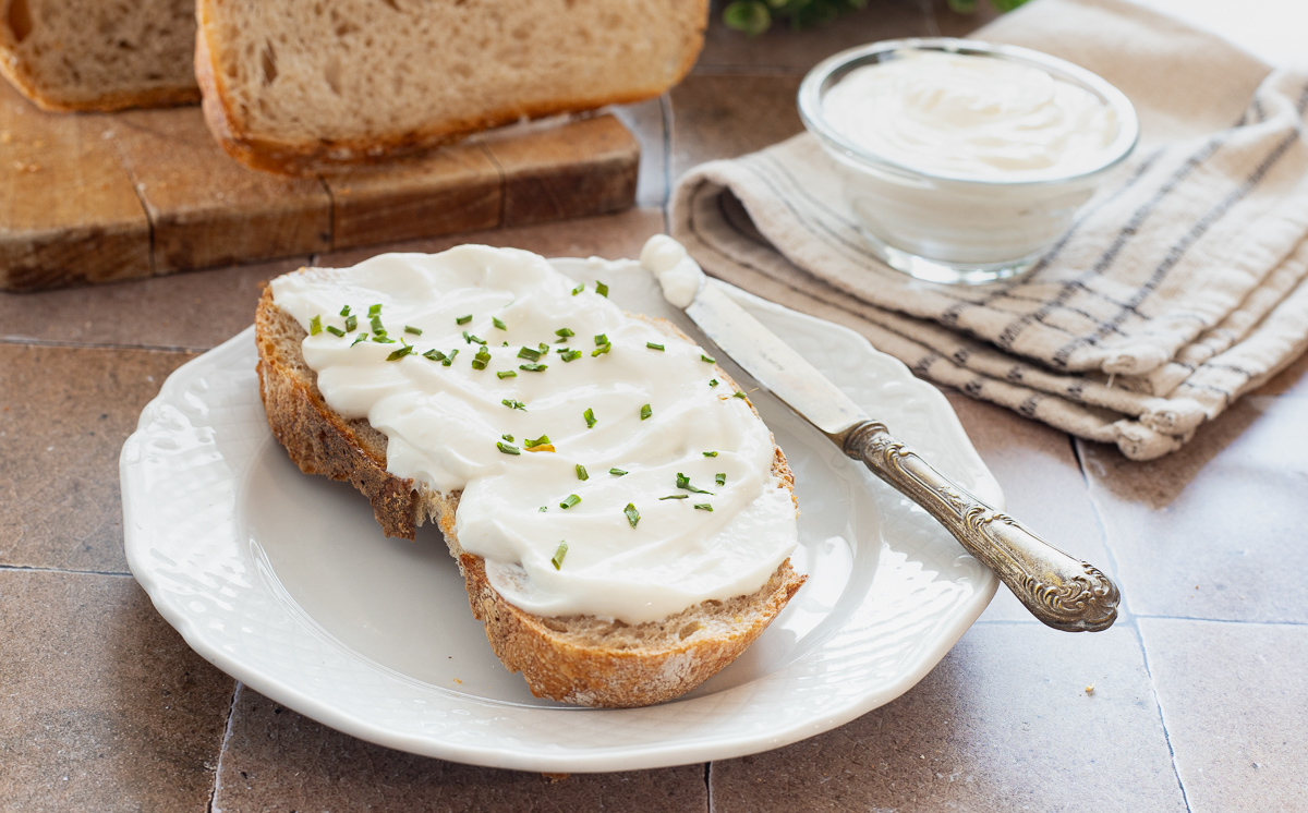 Homemade Spreadable Cheese with Yogurt