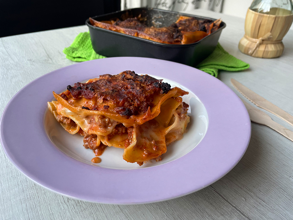 Lasagna with Meat Sauce in Air Fryer