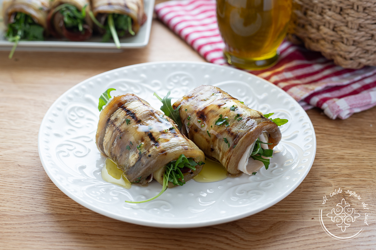 Cold Grilled Eggplant Rolls