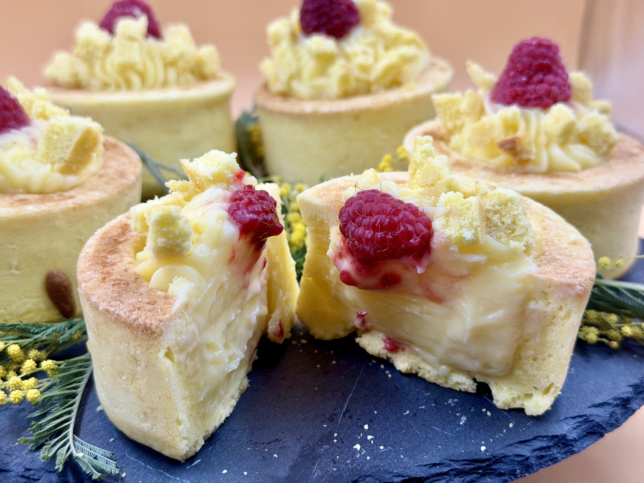 Mimosa Tartlets with Cream: easy, beautiful and super scenic