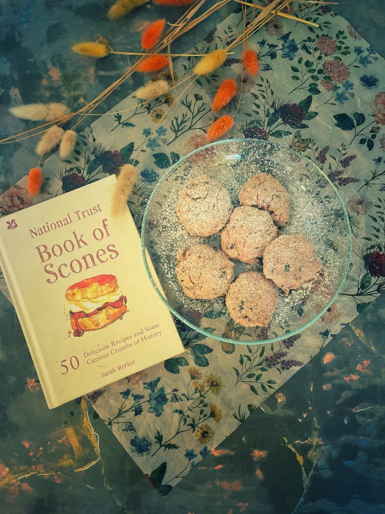 Gluten-free Singing Hinnies with book of scones