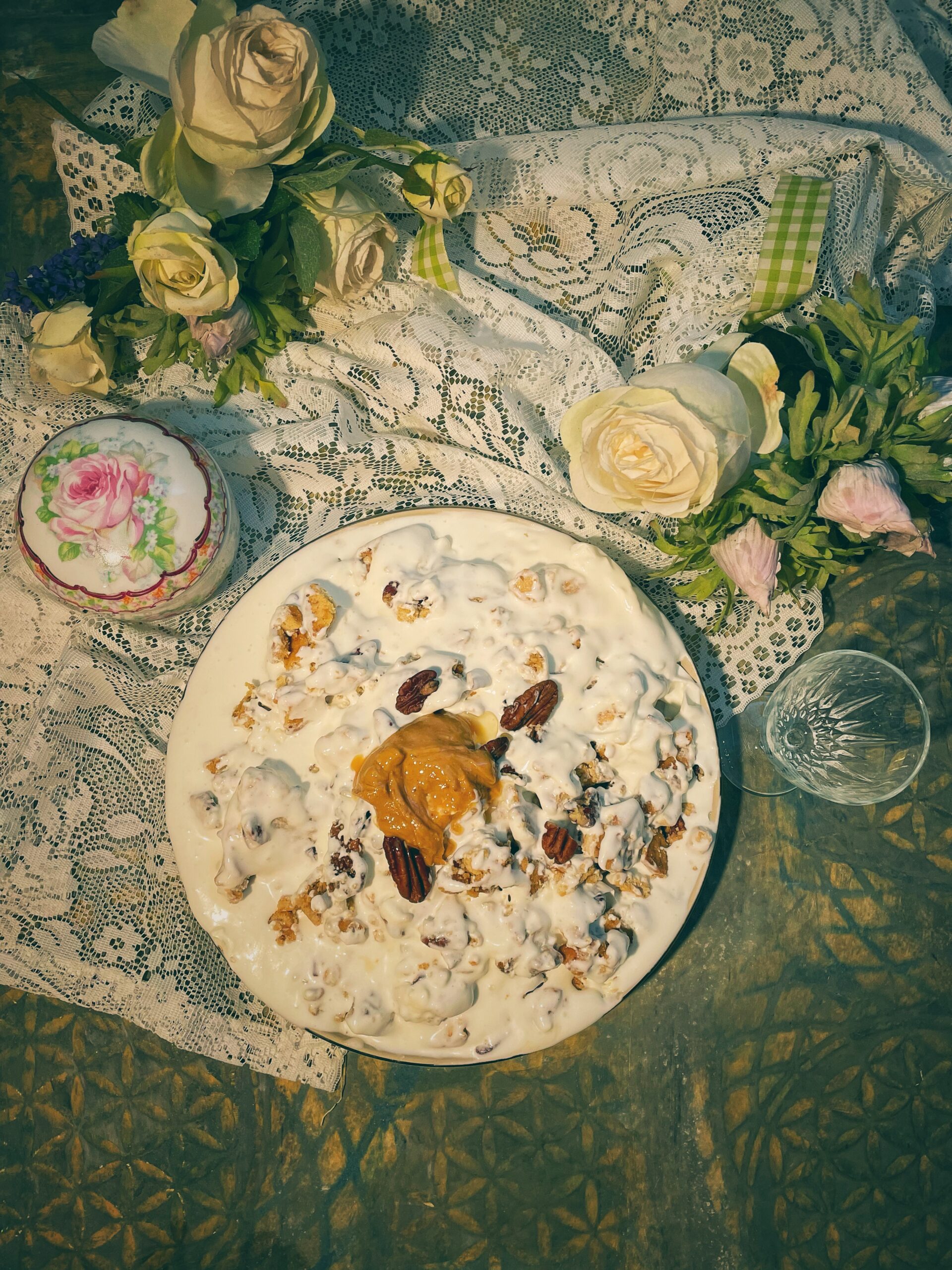 Deconstructed Smoked Cheesecake: Peanut Butter and Pecan