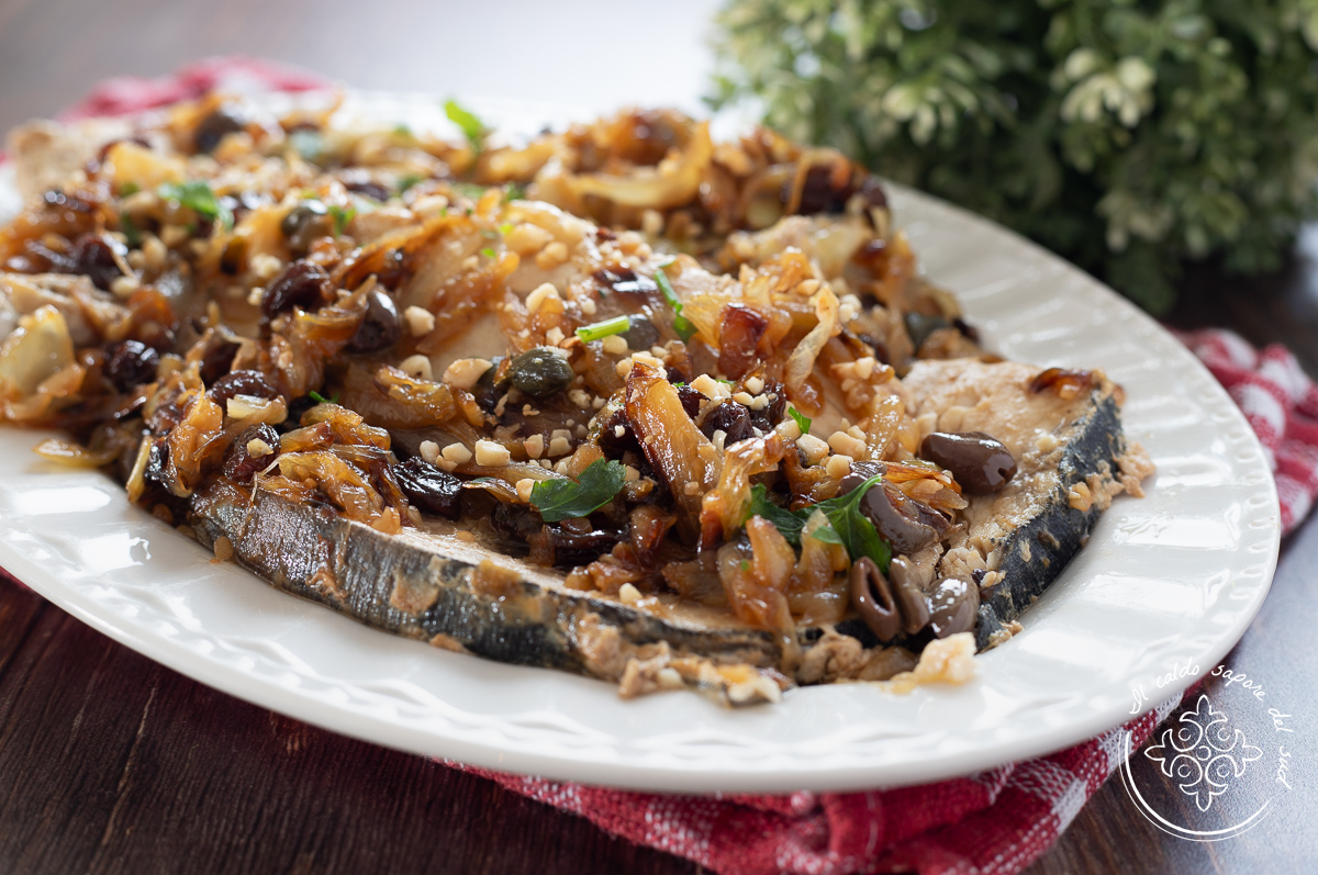 Swordfish in Sweet-and-Sour Sicilian Style