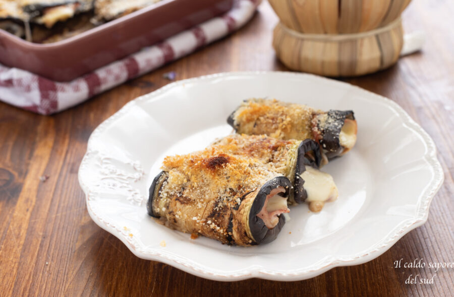 Oven-Baked Grilled Eggplant Rolls