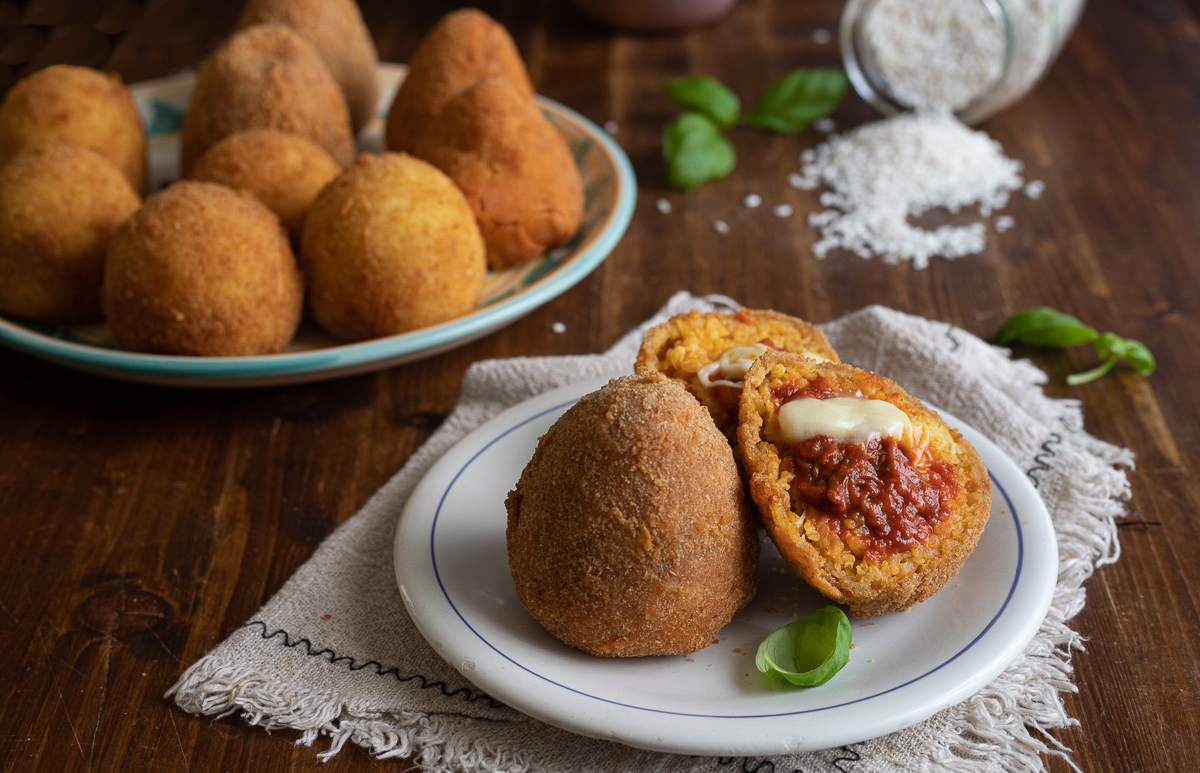 Catanese Arancini in Tomato Sauce