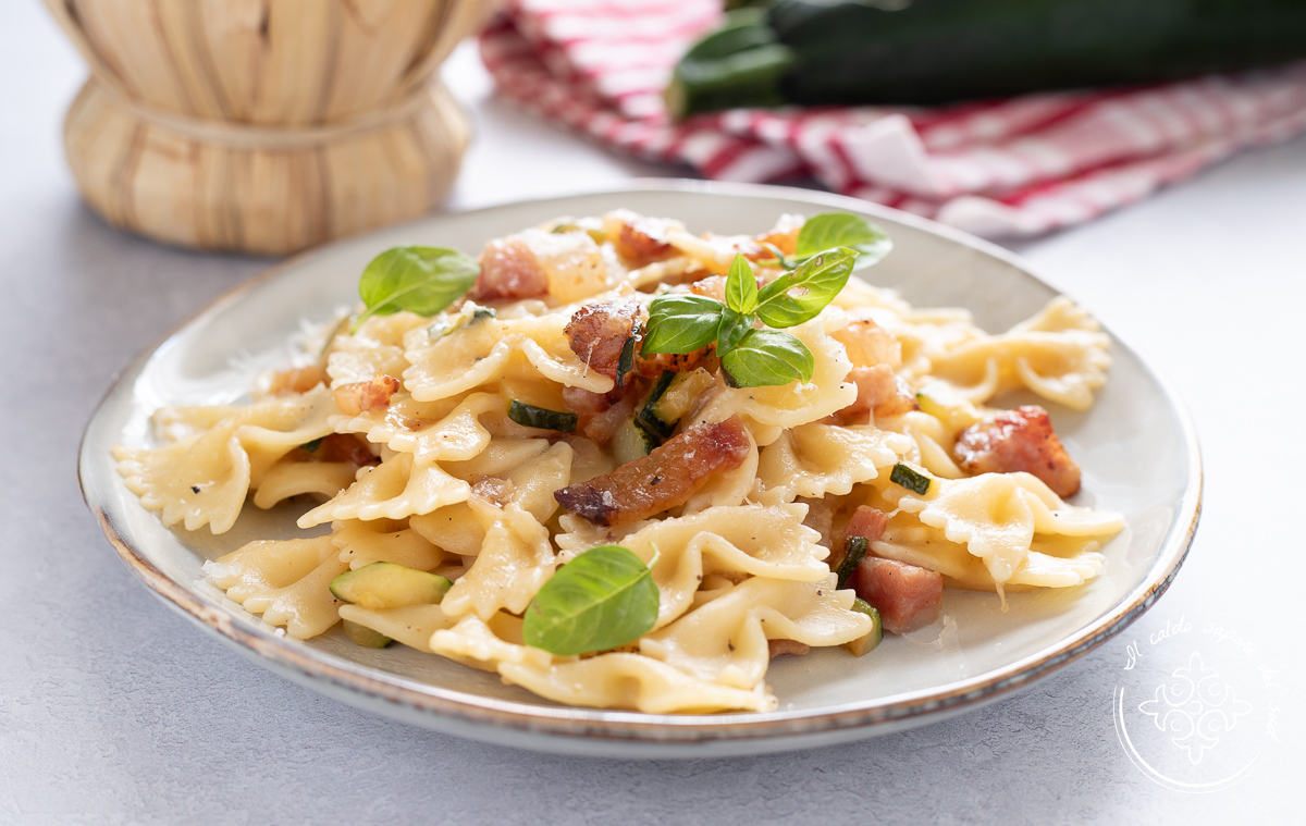 Pasta with Zucchini and Guanciale