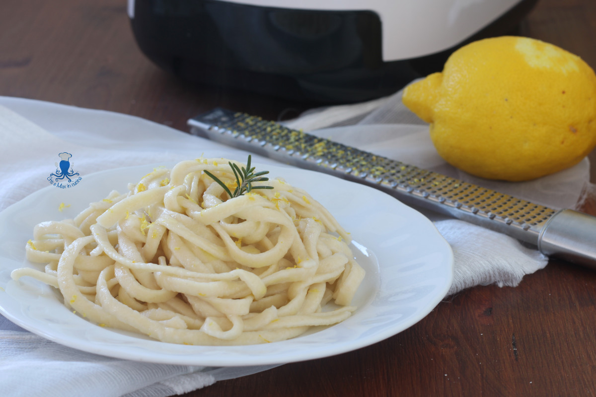 Lemon Farro Tagliolini, Recipe with Pasta Machine