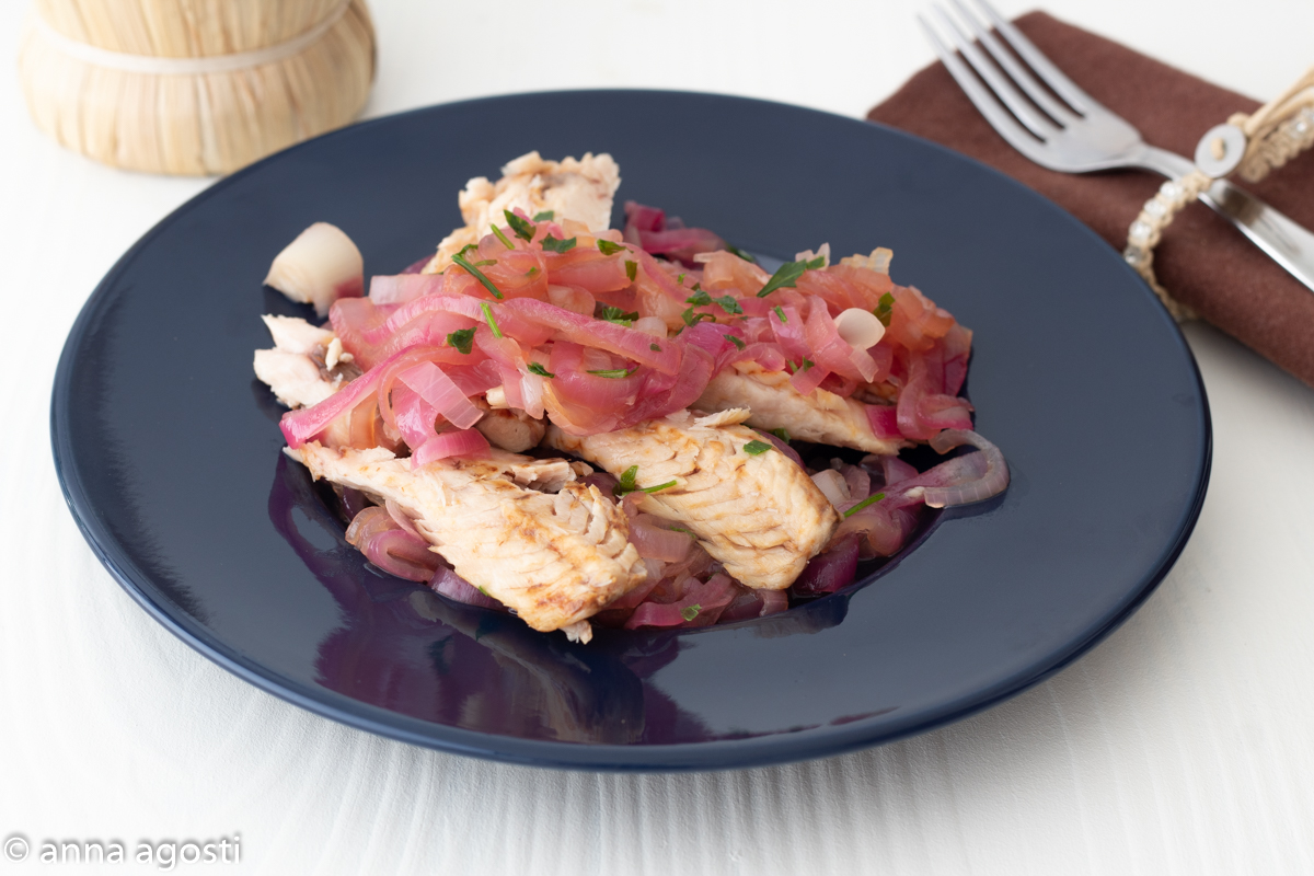 Mackerel with Sweet and Sour Onions