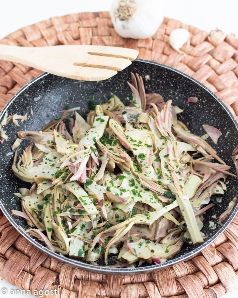 Pan-sautéed artichokes