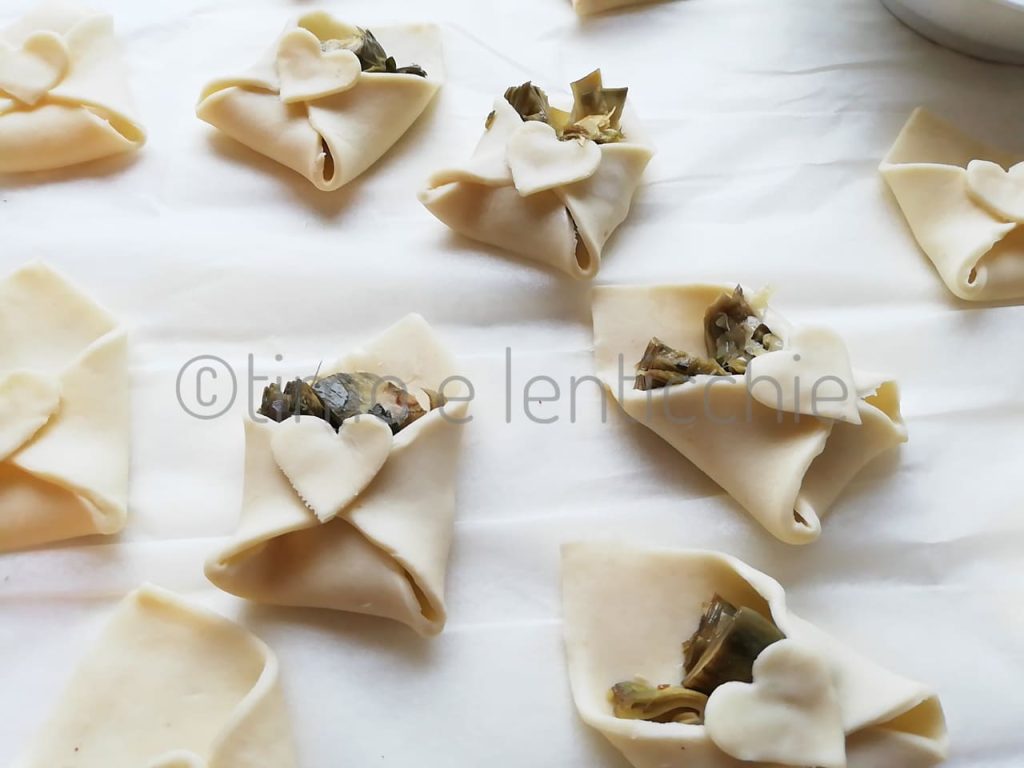 Puff Pastry Letters with Artichokes