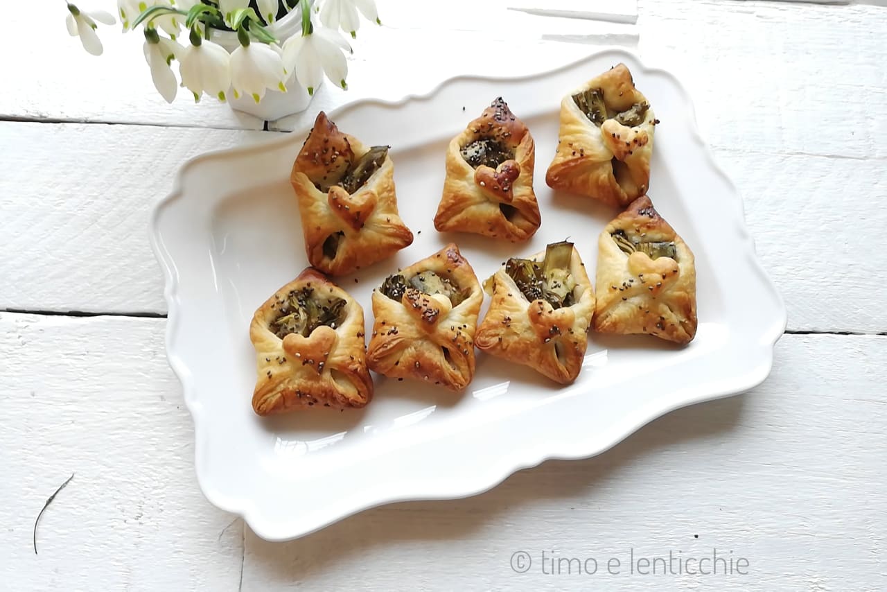 Romantic and Simple Artichoke Puff Pastry Letters