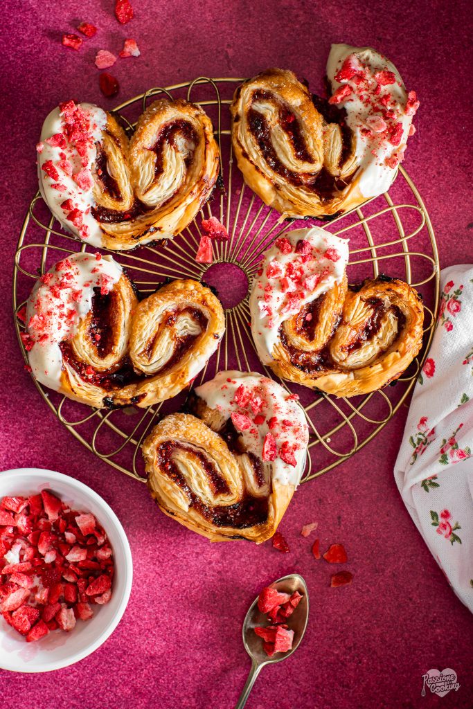 Raspberry Puff Pastry Hearts