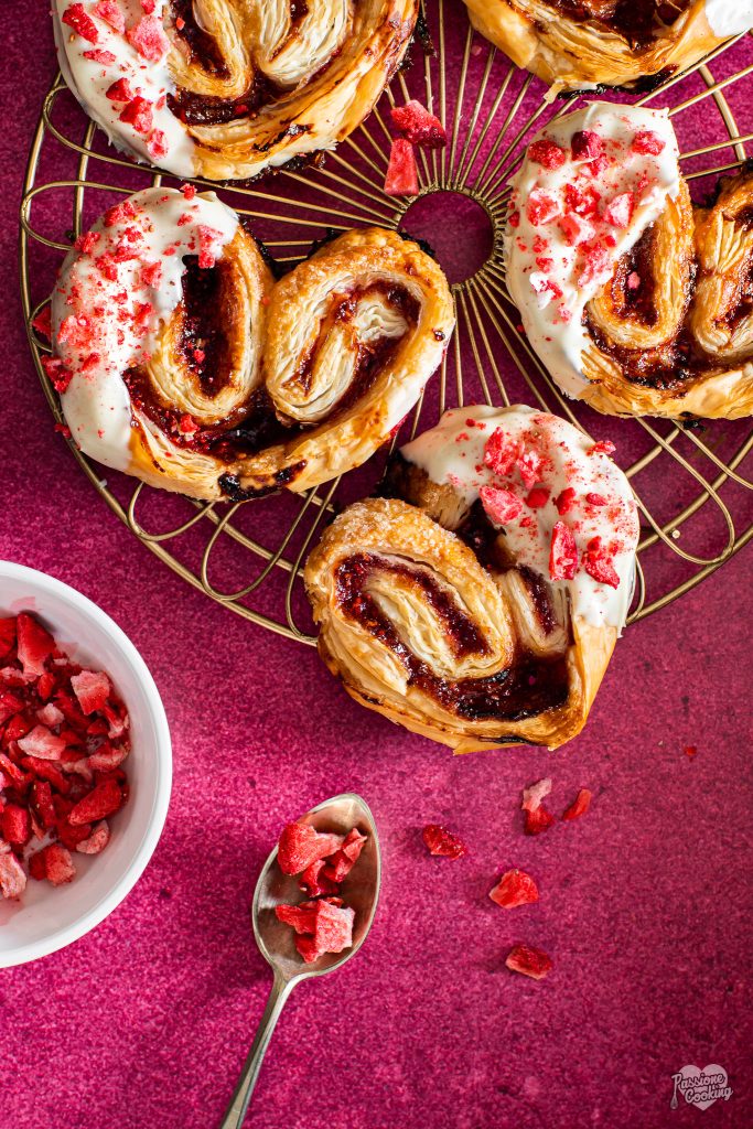Raspberry Puff Pastry Hearts