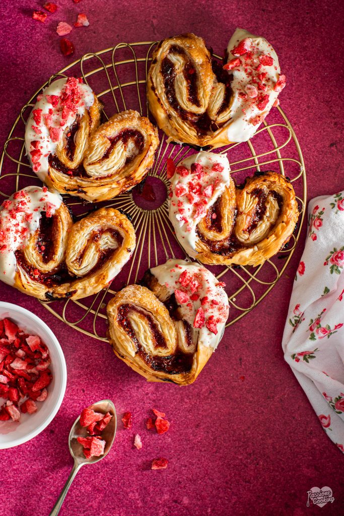 Raspberry Puff Pastry Hearts