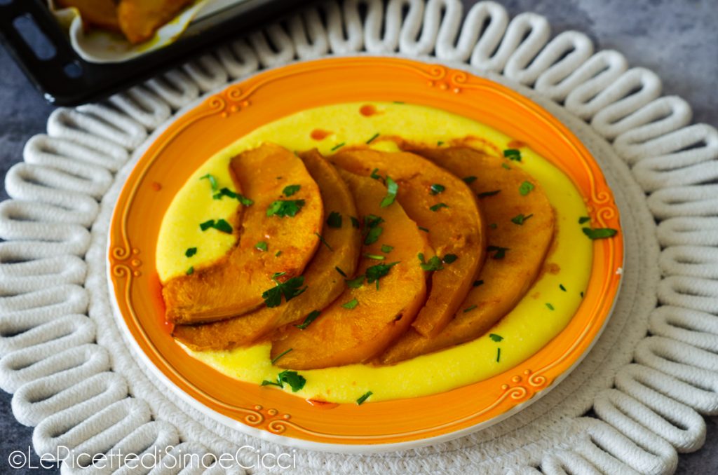 Roasted Pumpkin with Egg and Cheese Sauce