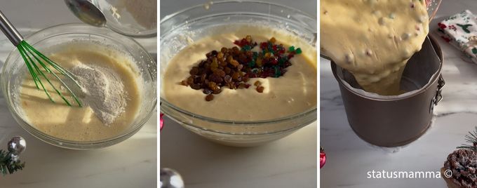 Simple panettone cake