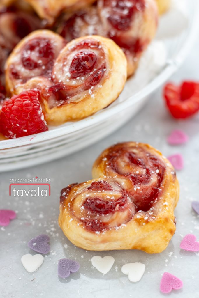 sweet puff pastry hearts