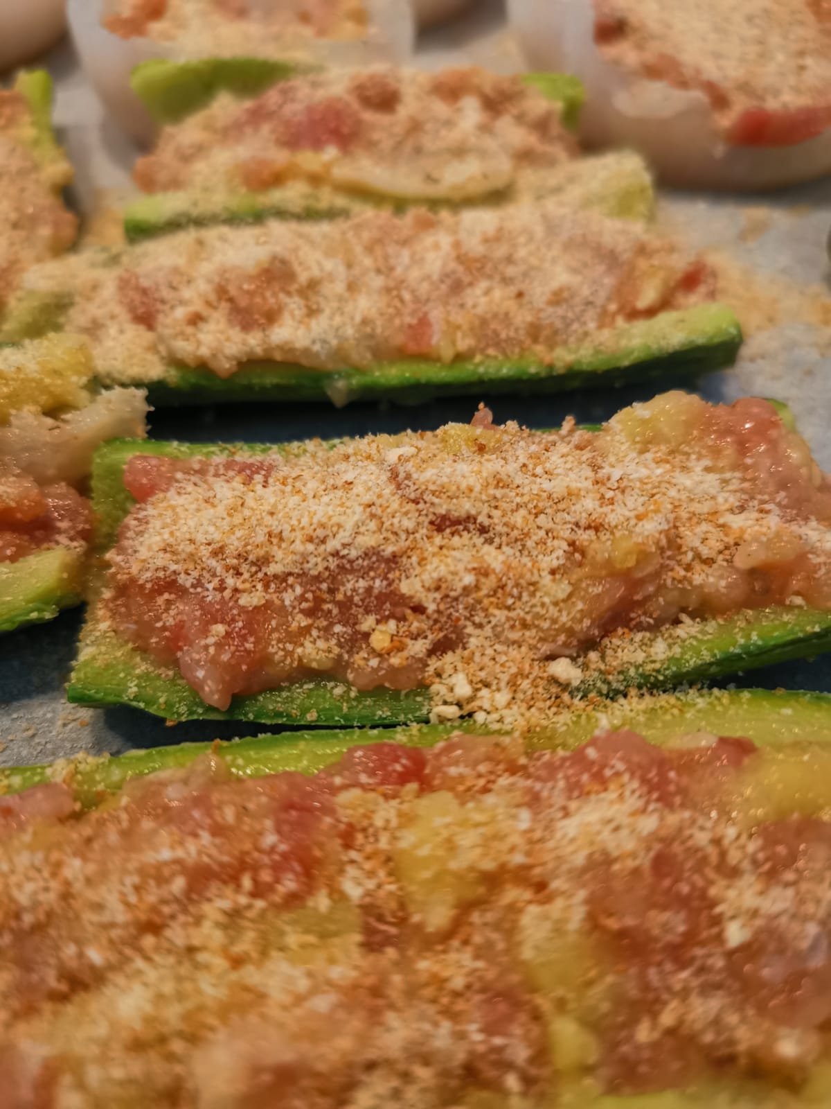 Meat Stuffed Zucchini