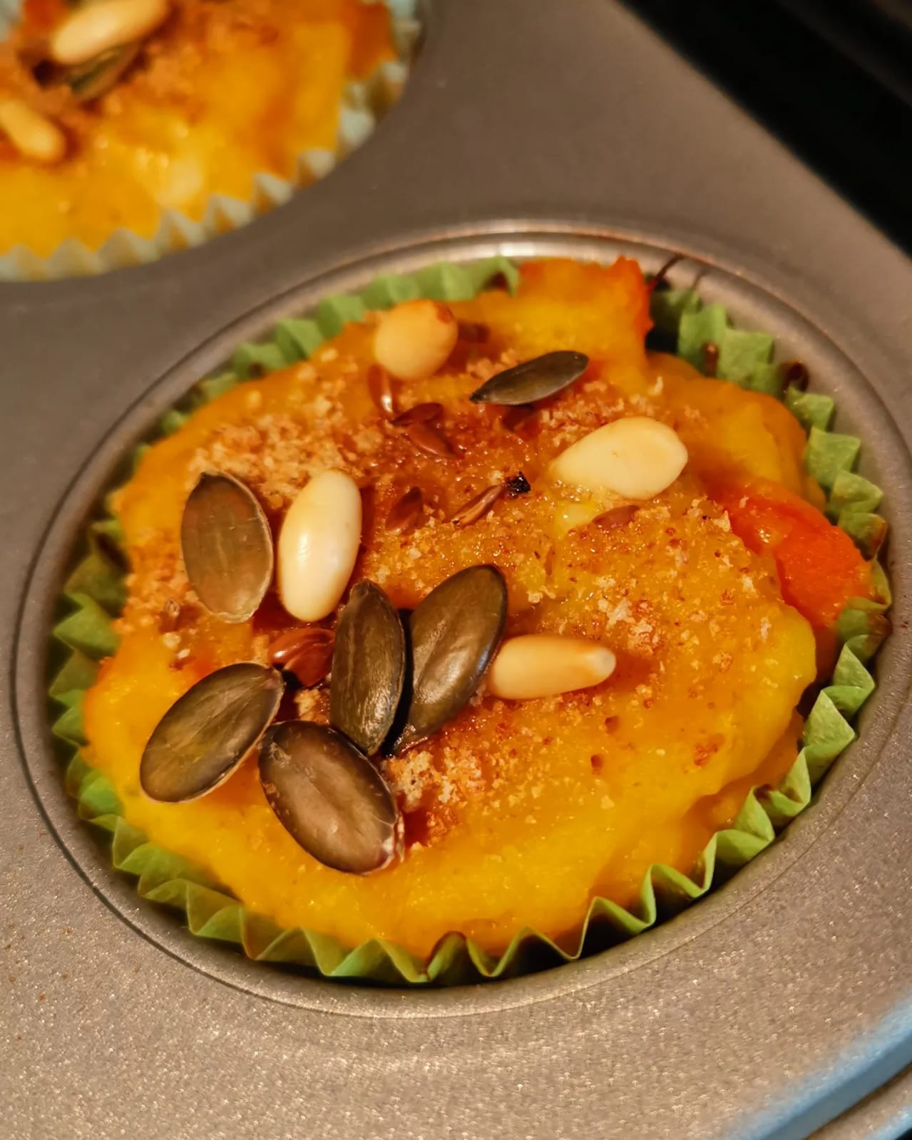 Savory Vegetable Muffins with a Gooey Provola Center