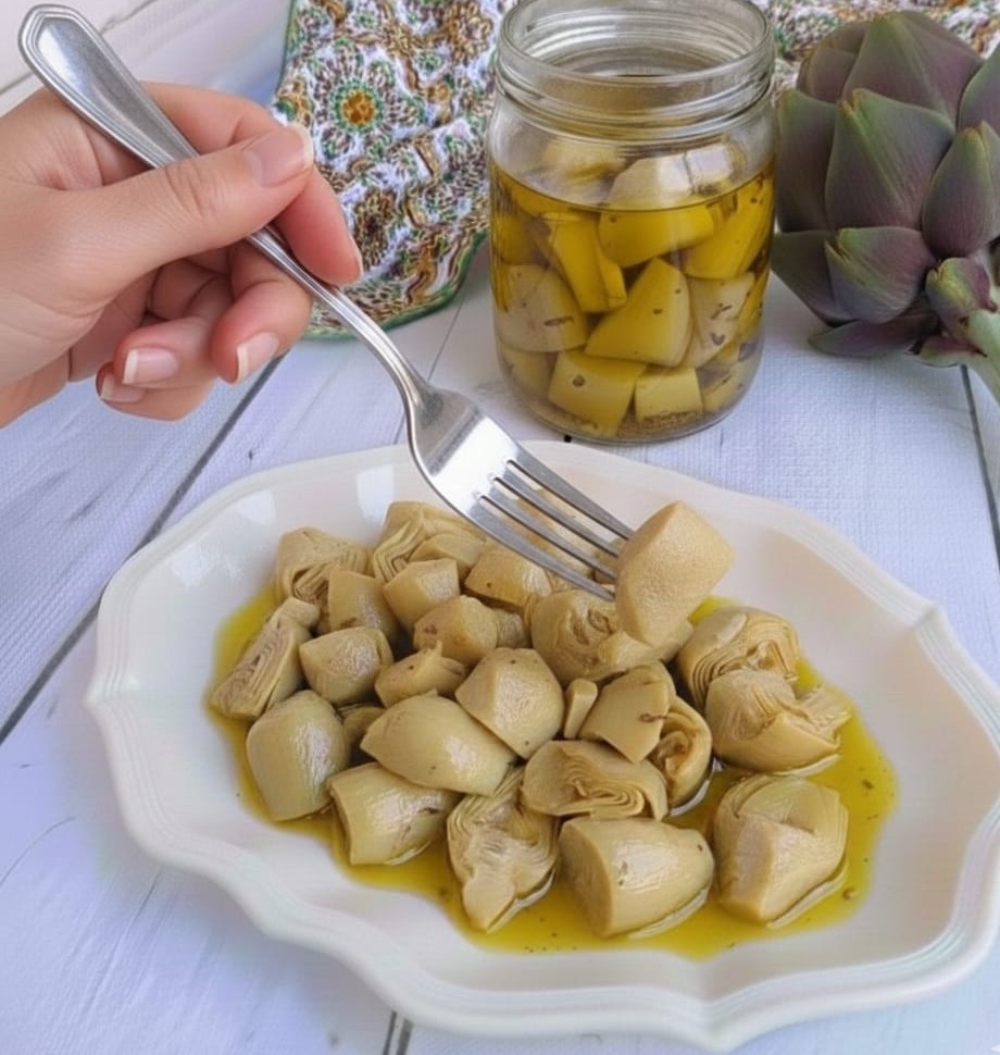 Grandma's Artichokes Preserved in Oil