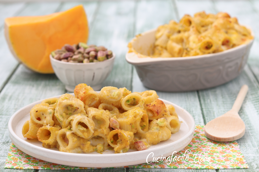 Baked Pasta with Pumpkin and Pistachios
