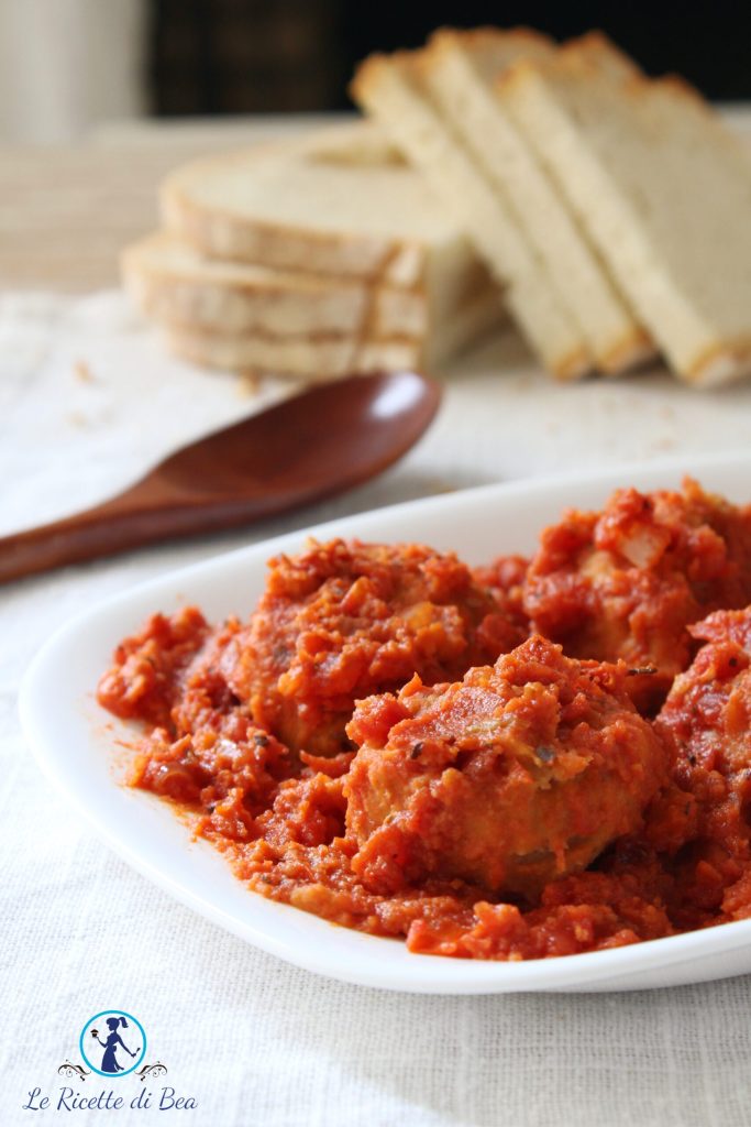 bean meatballs in a pan