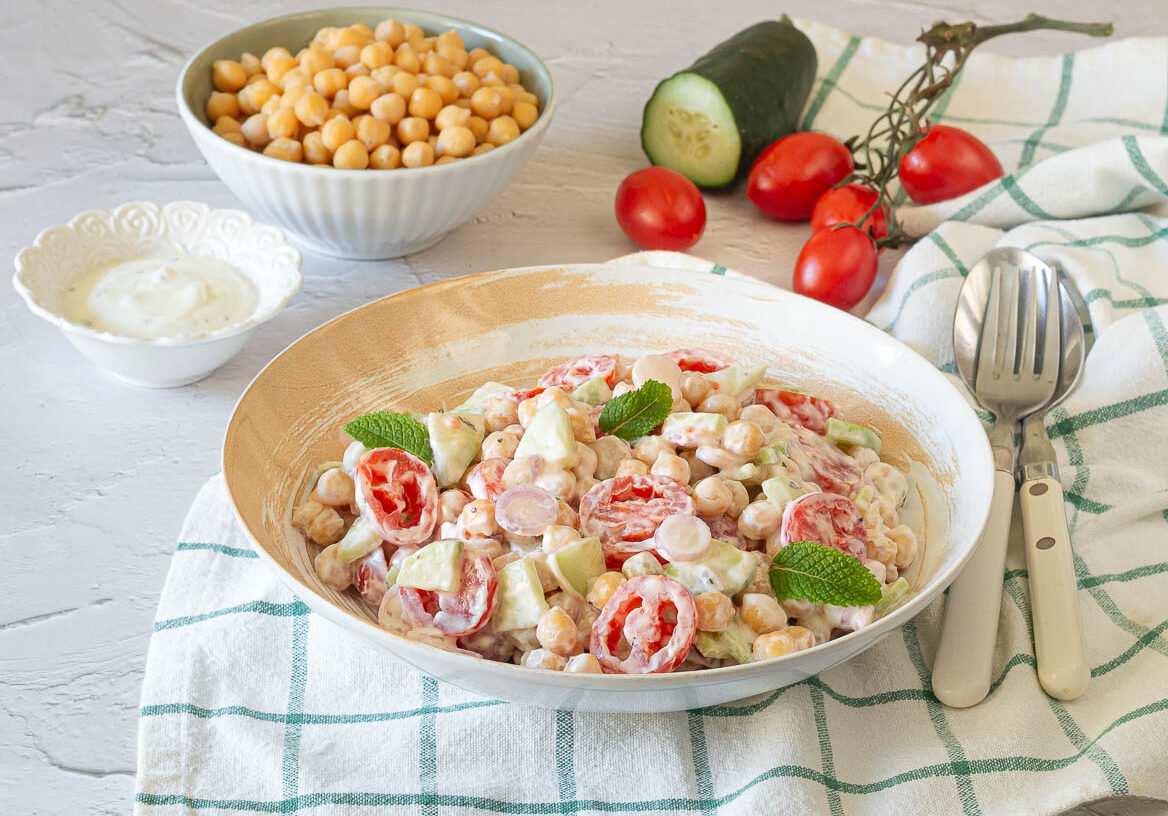 Chickpea, Cucumber and Greek Yogurt Salad