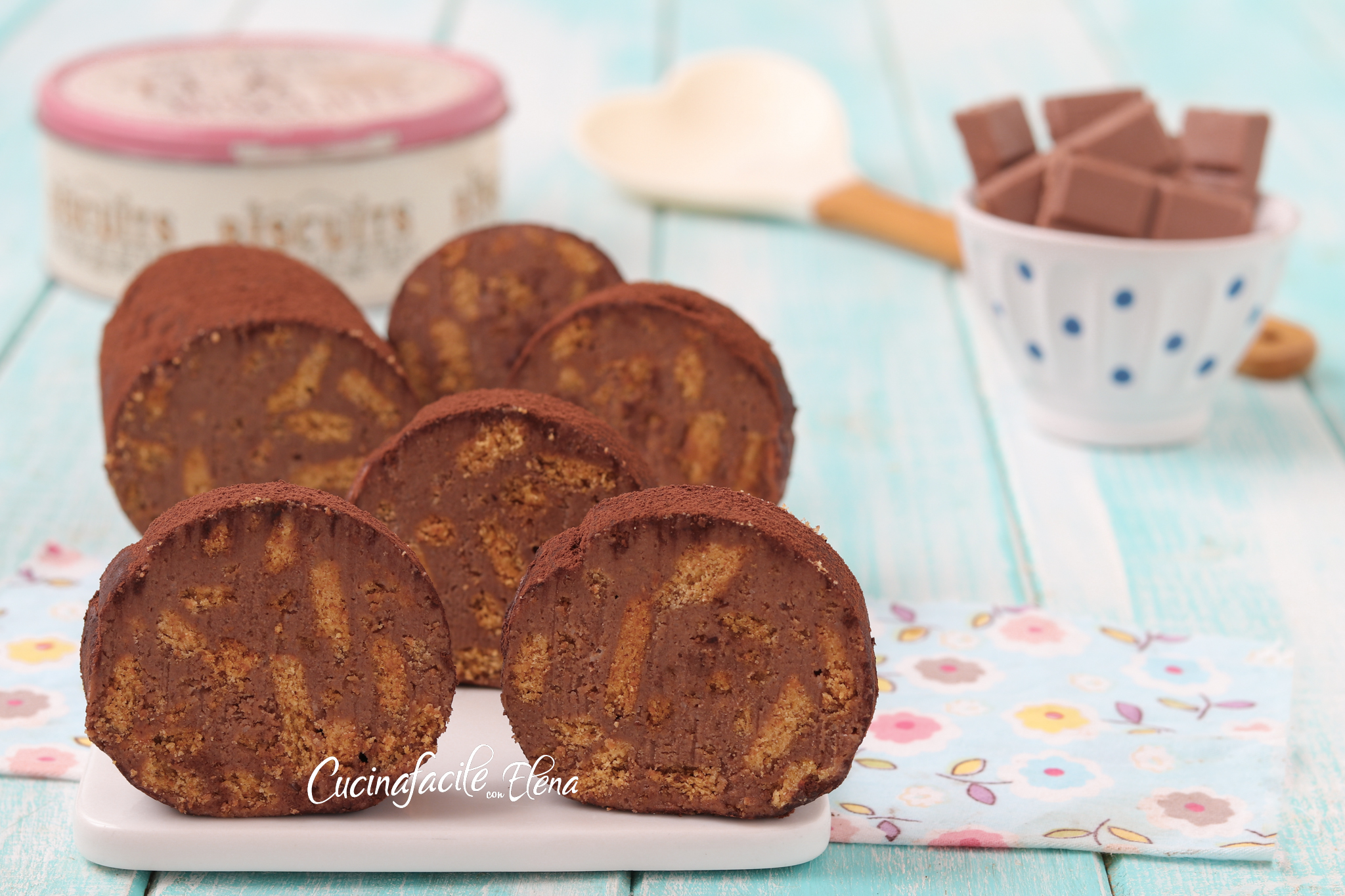 Chocolate Salami with Yogurt